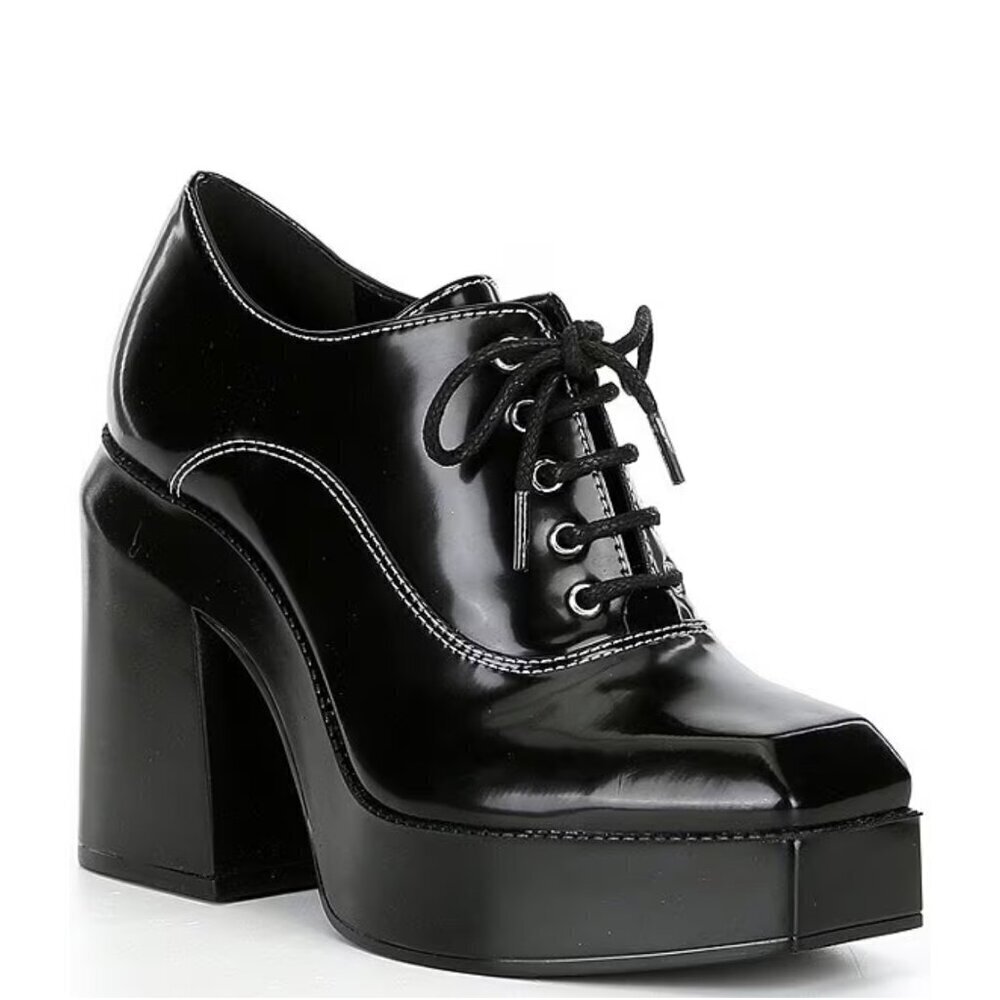NEW GB Gianni Bini City-Girl Oxford Platform Pumps in Black